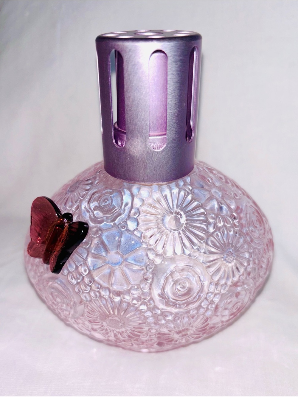 Lampe Berger Perfume Fragrance Scent Lamp Diffuser Glass Butterfly Lilac Purple